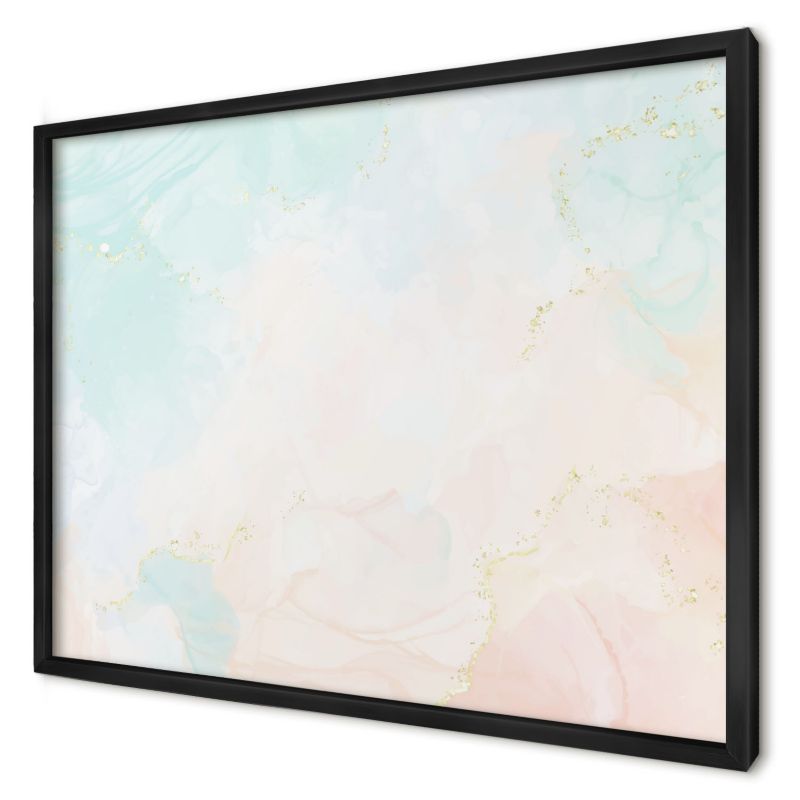 Ozdobna tablica na magnesy Wallfluent 70x50 Pastelowa elegancja w czarnej ramie 1szt