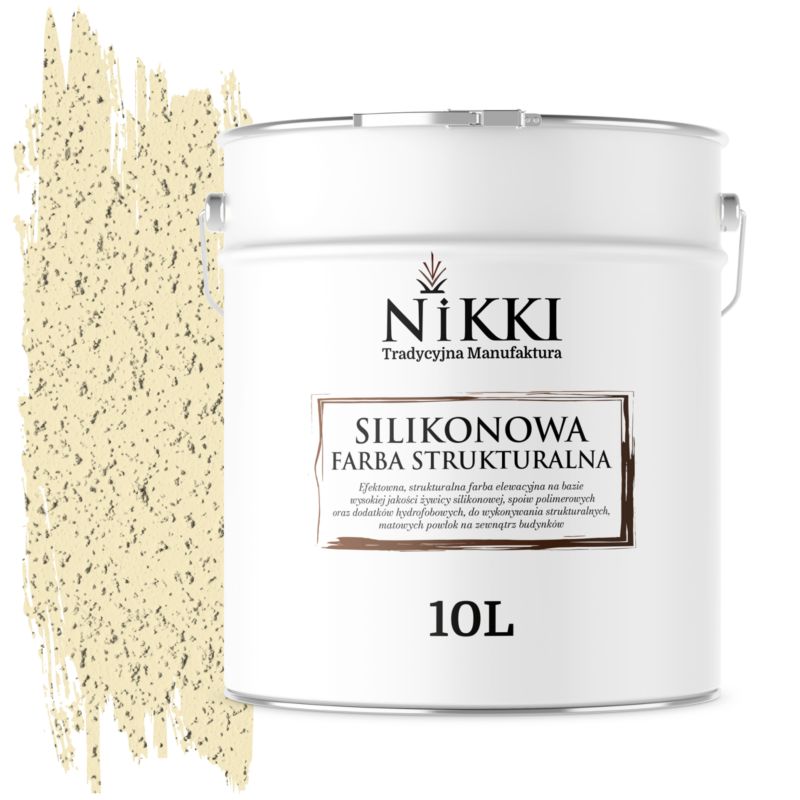 Farba Strukturalna Elewacyjna Silikonowa NIKKI Żółty jasny F622 10L
