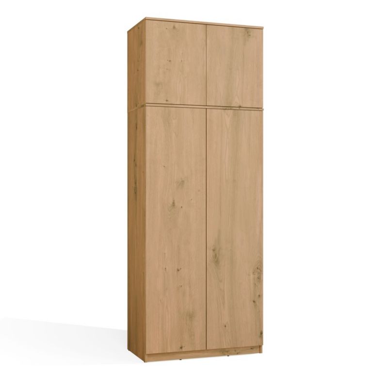 Szafa z Nadstawką SD-90 Topeshop Drzwi Półki DĄB ARTISAN Do Garderoby Pokoju Biura 1 szt.