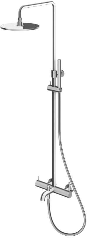 Kohlman Axel Brushed Nickel zestaw wannowo-prysznicowy ścienny z deszczownicą nikiel szczotkowany QW277ABN