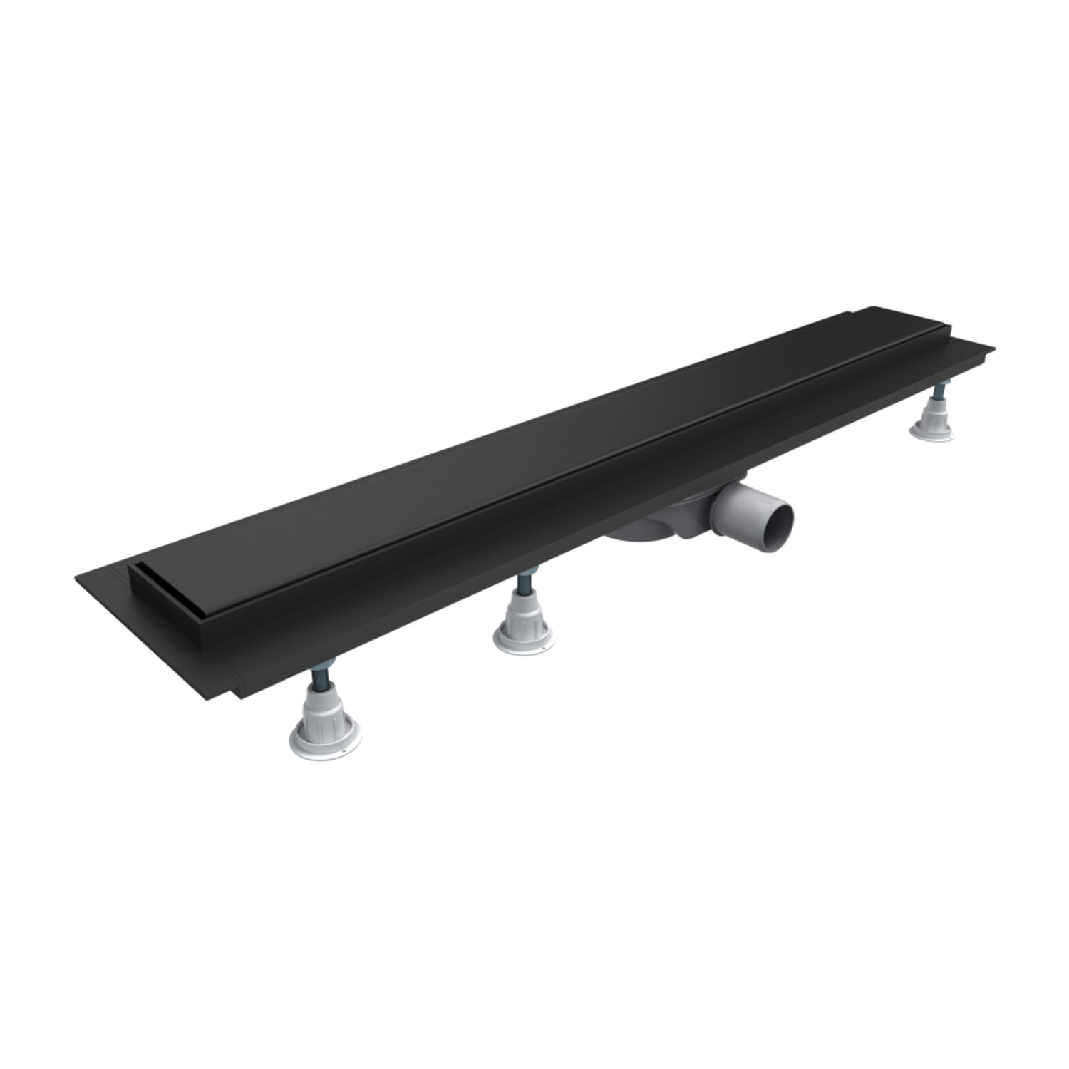 Omnires Lowfix odpływ prysznicowy 70 cm liniowy czarny LOWFIX70GBL