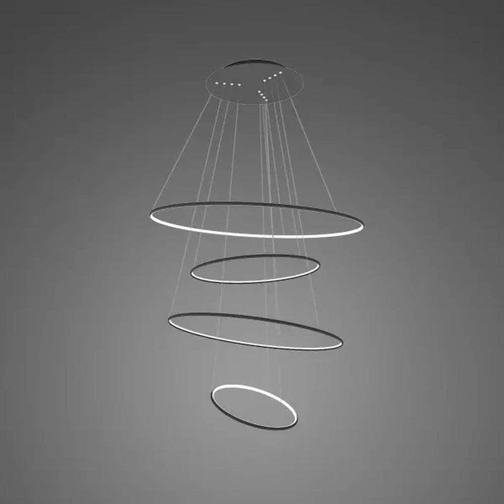 Altavola Design Ledowe Okręgi lampa wisząca ściemnialna 106 LED czarny LA084/P_100_in_4k_black_dimm