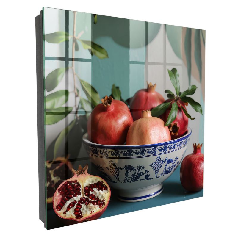 Organizer Na Klucze Tulup 30x30 cm Granatowe owoce - Czarna - Otwierana na prawo 1 szt.