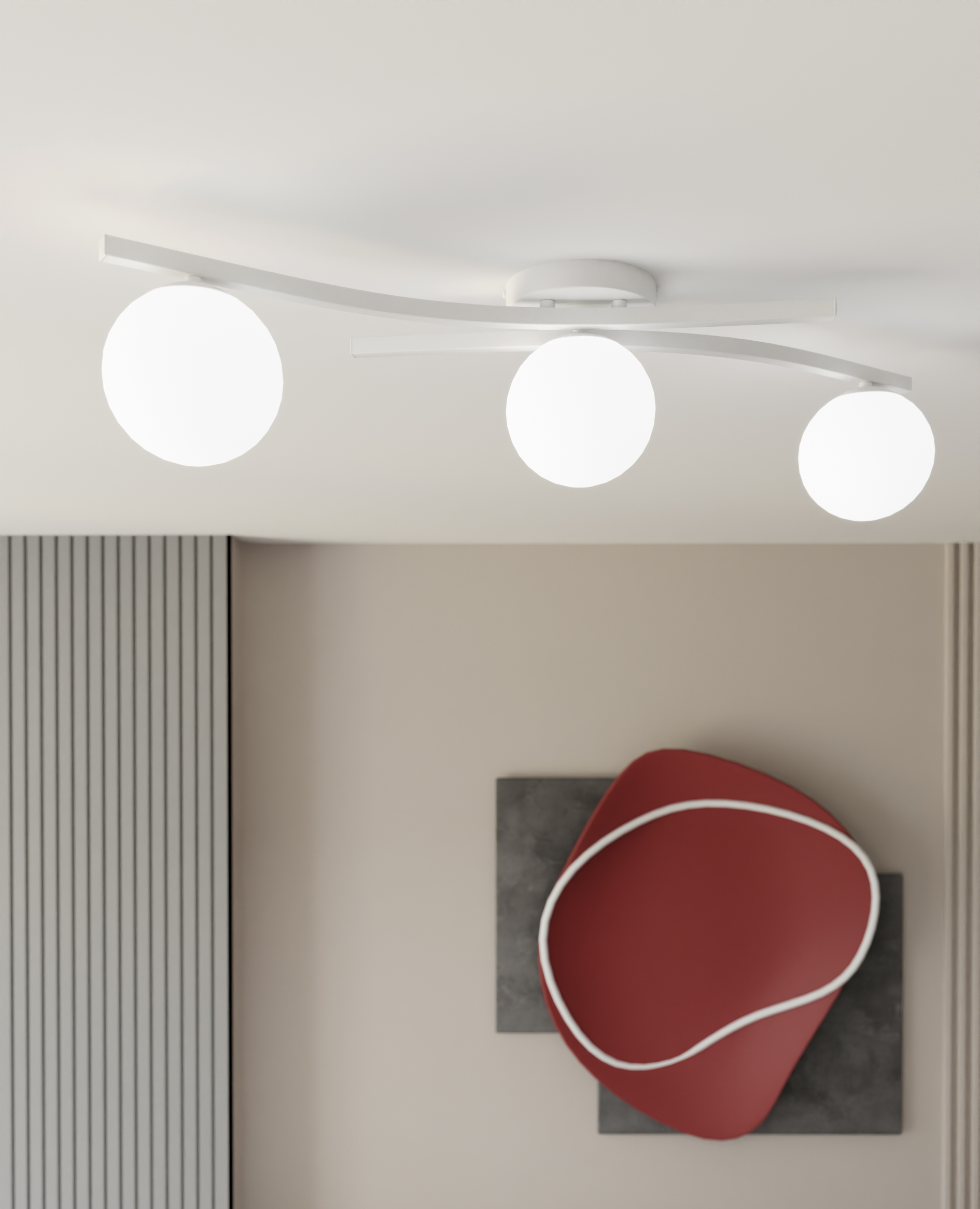 Emibig Opus lampa podsufitowa 4x10 W biała 1392/4