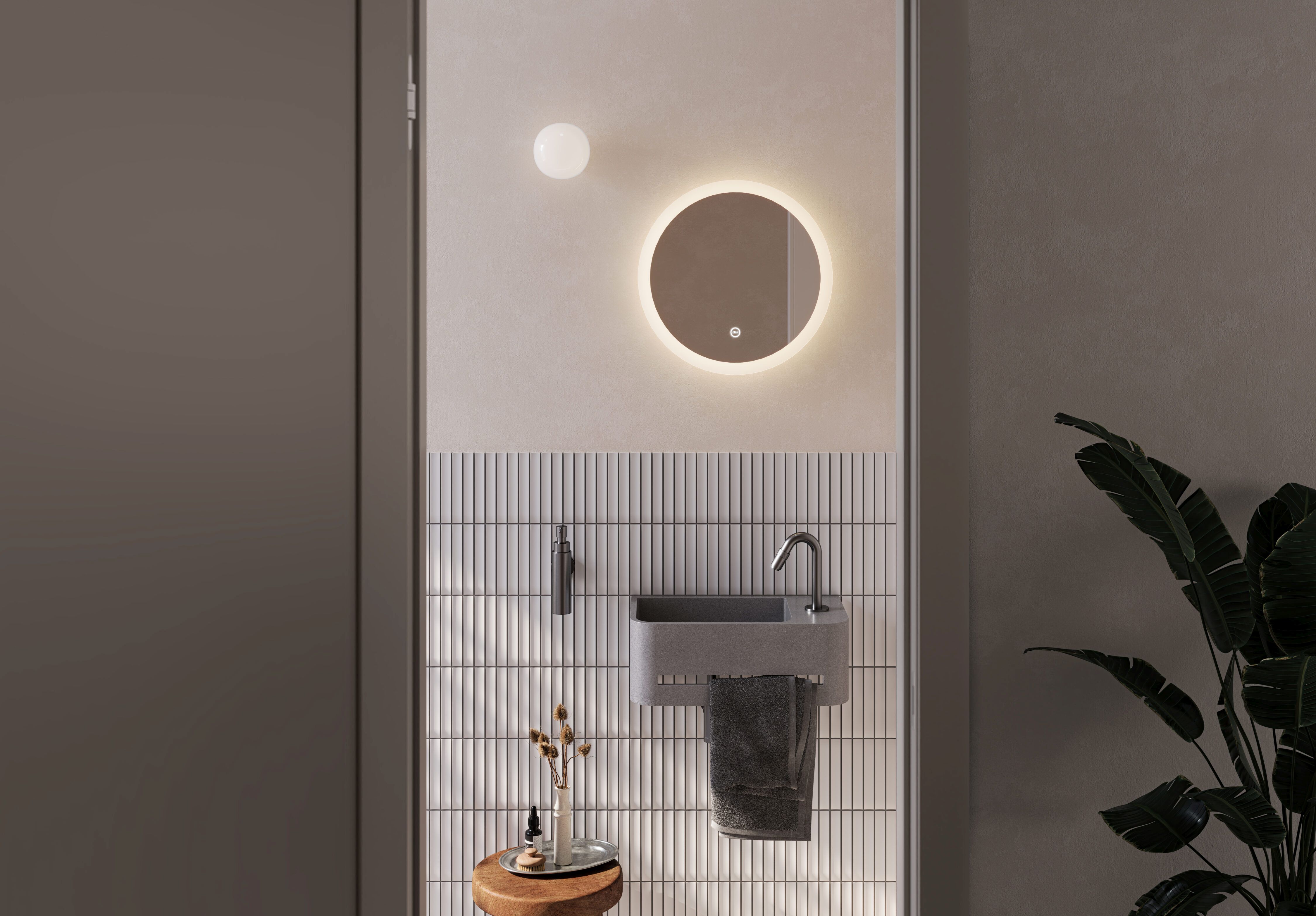 Clou InBe umywalka 43x23 cm prostokątna ścienna szary IB/03.71030.02.01.R