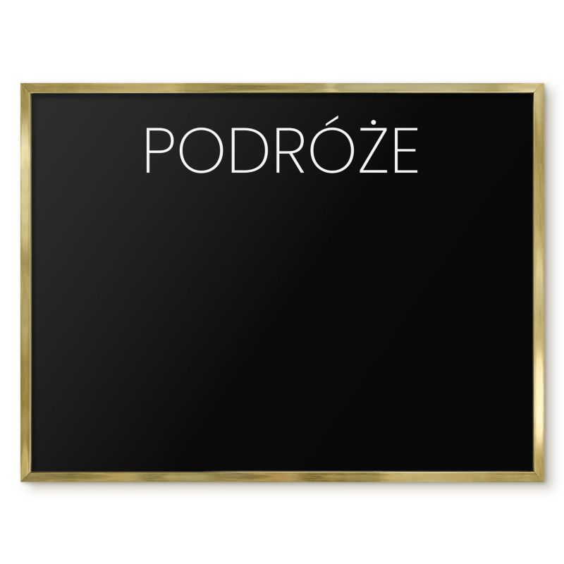 Tablica Do Magnesów Tulup 80x60 cm Podróże 8 - Złota rama Do salonu, sypialni 1 szt.