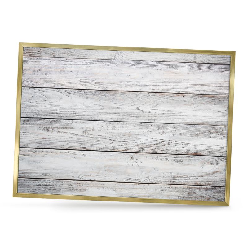 Ozdobna tablica na magnesy ArtPrintCave 70x50 Rustykalne drewno w złotej ramie 1szt