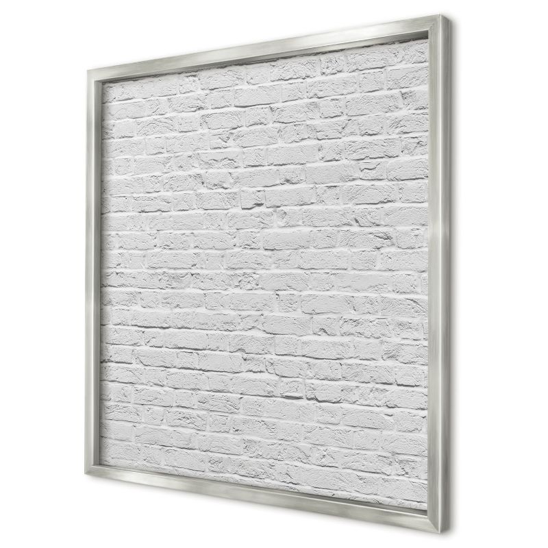 Magnetyczna tablica ozdobna Wallfluent 50x50 Ceglana ściana w srebrnej ramie 1szt