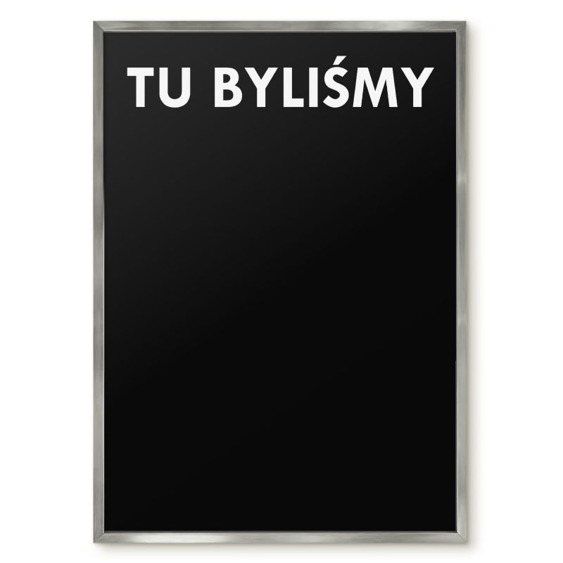 Tablica Magnetyczna W Ramie Tulup 50x70 cm Tu byliśmy 7 - Srebrna rama Do salonu, sypialni 1 szt.