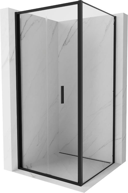 Kabina prysznicowa Mexen Exo składana 100 x 100 cm transparent czarna 1 szt.
