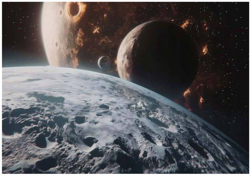 Fototapeta WALLARENA Dla Dzieci Na Flizelinie Dla Dzieci Planety Kosmos Brązowy 312x219 cm 16306VEXXL 1 szt.