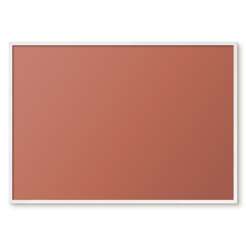 Tablica Magnetyczna Dekoracyjna Tulup 100x70 cm Kolor ceglany - Biała rama Do salonu, sypialni 1 szt.