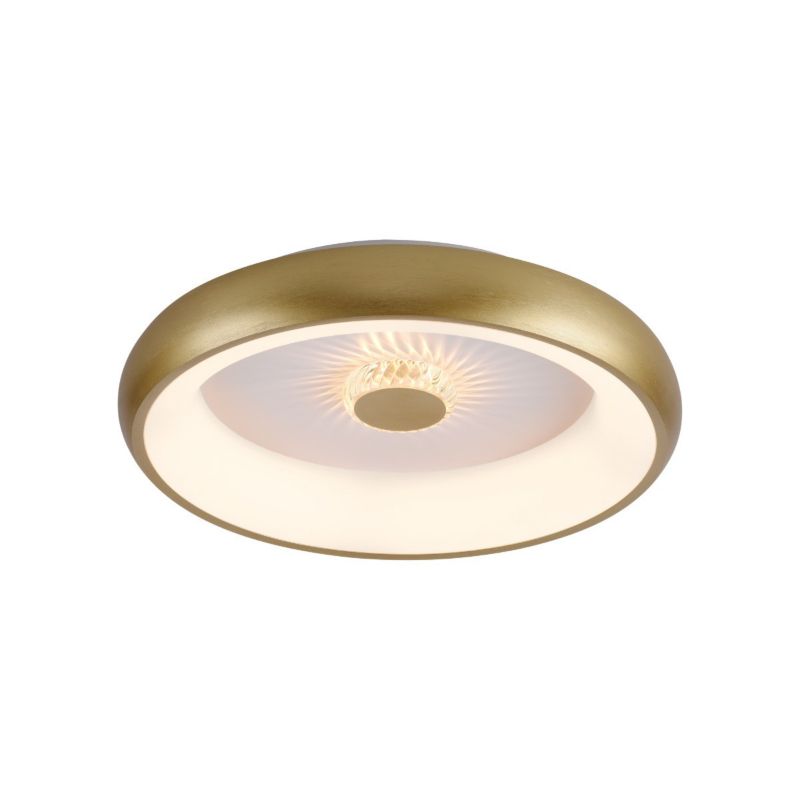 Plafon sufitowy Leuchten Direkt Vertigo mosiądz matowy-biały LED 29W 2700K-5000K 1400lm IP20 wym: 10 x 46,5 x 46,5 cm - 1 szt.