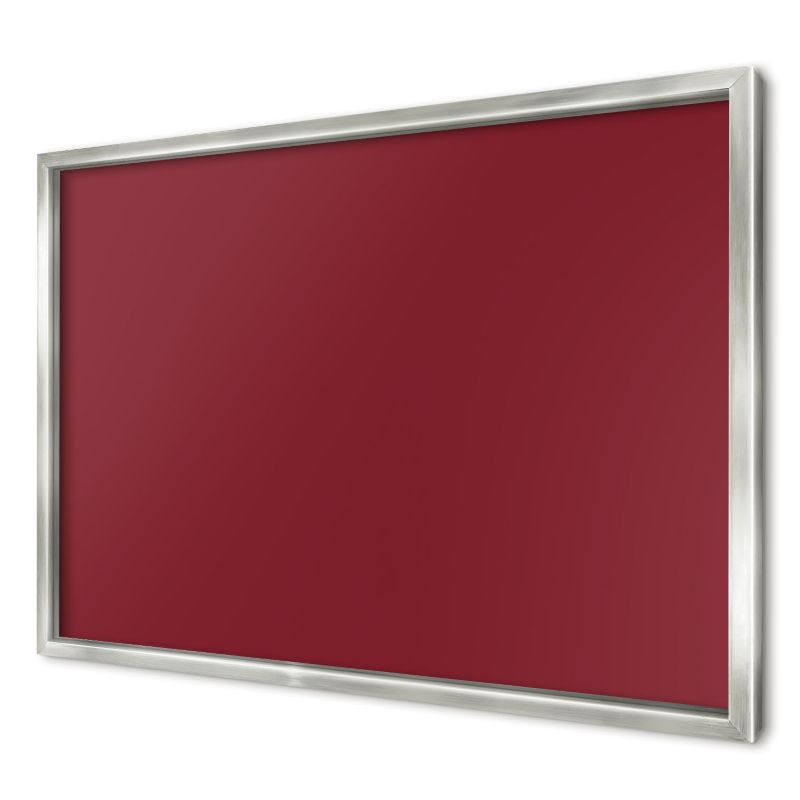 Tablica magnetyczna do salonu Wallfluent 60x40 Żywy bordowy w srebrnej ramie 1szt