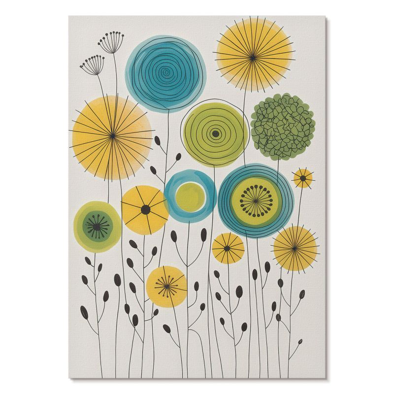 Plakat na Ścianę Tulup 21x29,7 cm (A4) Kwiatowy design Do salonu, sypialni, biura 1 szt.