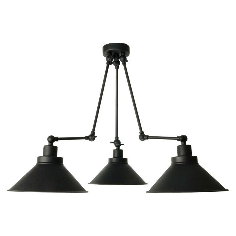 Lampa sufitowa EDYLIT czarna regulowane ramiona loft industrialna metalowe klosze 3xE27 COROLLA 13-332 1 szt.