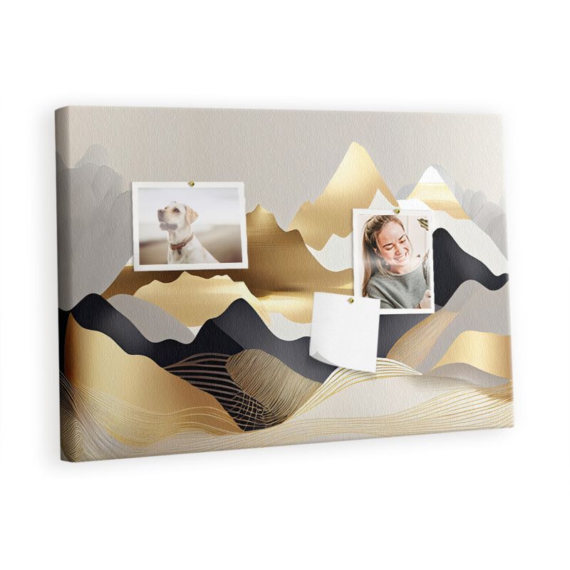 Organizer Ścienny Tablica Korkowa Na Płótnie Tulup 60x40 cm Góry abstrakcja Pinezki drewniane 1 kpl