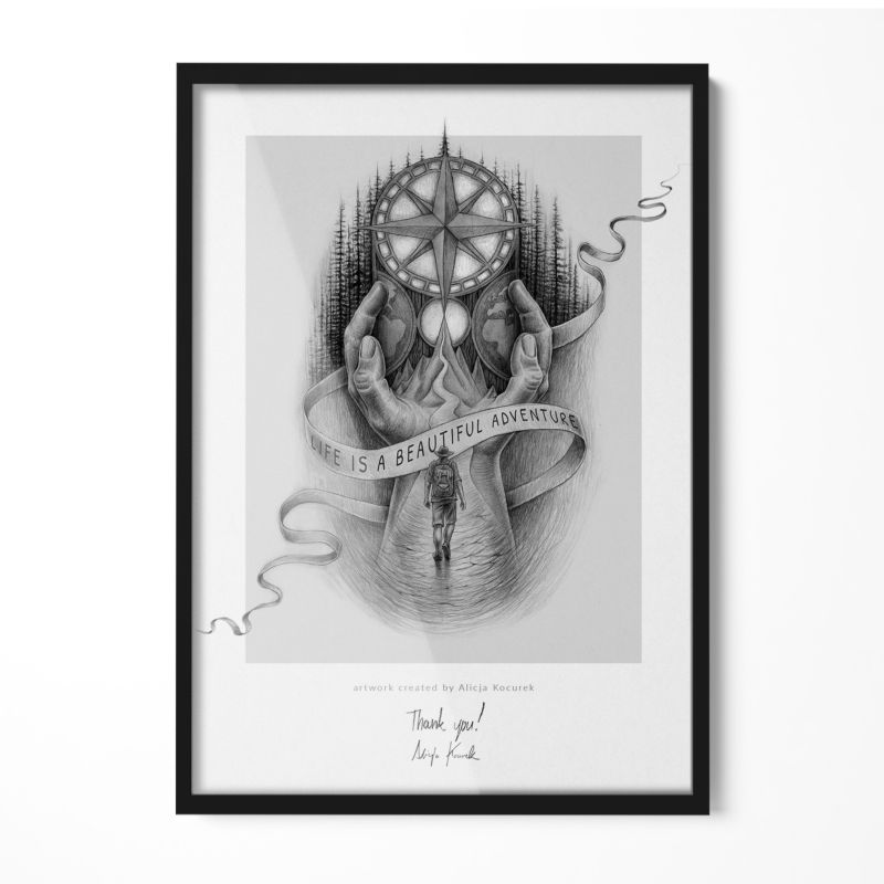Minimalistyczna Ramka Na Plakat Artystyczny Wallfluent 50x70 cm Czarna 1 szt.