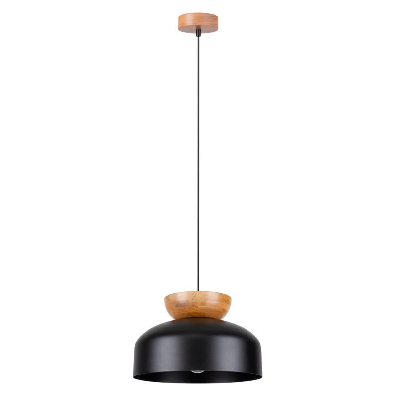 Lampa sufitowa Pure Lume ELODEA czarna-naturalne drewno 1xE27x15W IP20 wym:130x29,5x29,5cm - 1 szt.