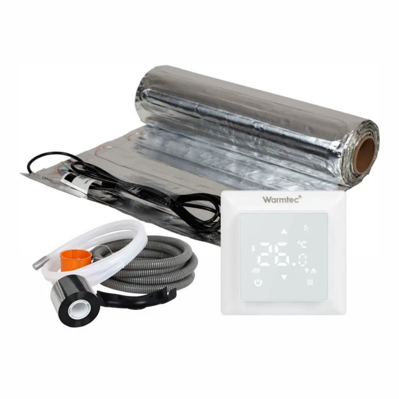 Mata grzewcza grzejna pod panele Warmtec 1m² 150W/m² Wi-Fi zestaw biały regulator AL-10/WRT31W-B 1 szt.