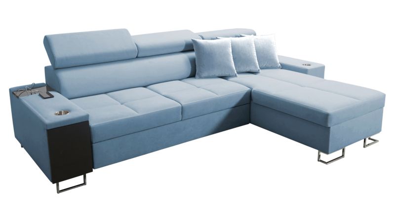Narożnik z barkiem MIRJAN 24 Morena I Mini prawy baby blue 1 szt.