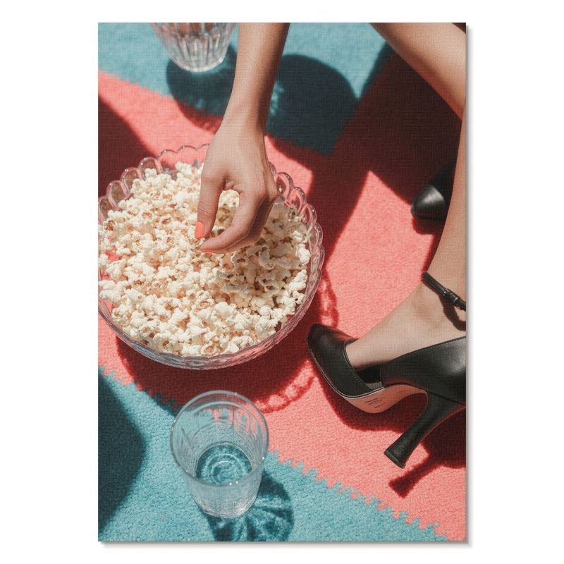 Nowoczesny Plakat na Płótnie Tulup 29,7x42 cm (A3) Popcorn retro Do salonu, sypialni, 1 szt.