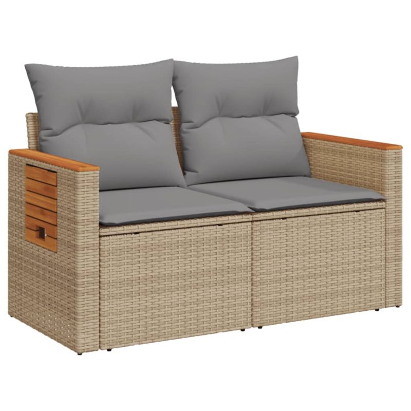 Sofa ogrodowa WaszeMeble z technorattanu beżowa z poduszkami WM-366098 1 szt.