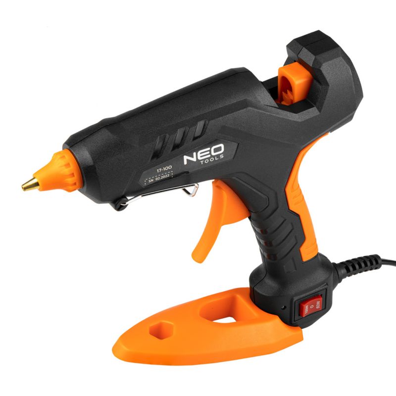 Pistolet klejowy NEO TOOLS 11 mm, 60/100W, 12 wkładów klejowych, 3 ochraniacze palców, etui 1 kpl