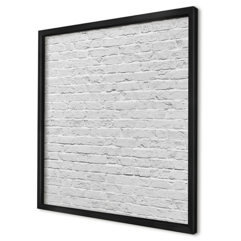 Magnetyczna tablica ozdobna Wallfluent 50x50 Ceglana ściana w czarnej ramie 1szt