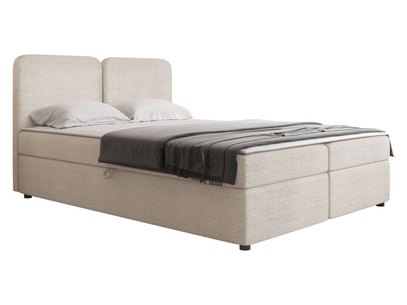 Łóżko kontynentalne MIRJAN 24 Boho 160x200 jasnobrązowy 1 szt.
