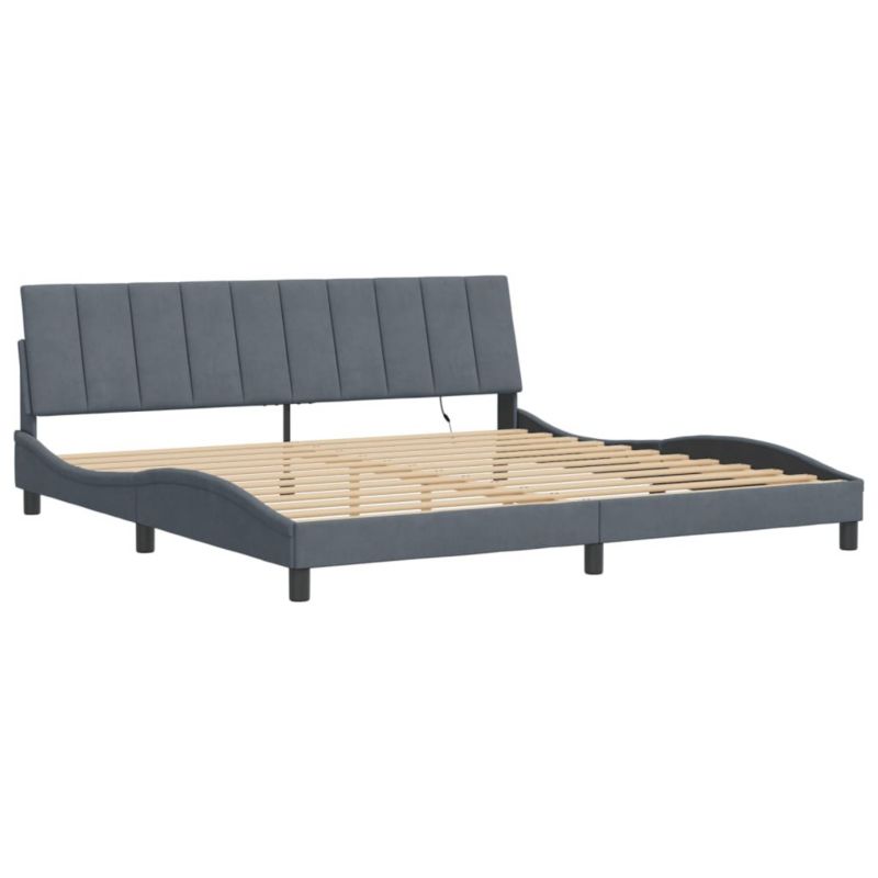 Łóżko tapicerowane WaszeMeble 200x200 cm ciemnoszara WM-3213800 1 szt.
