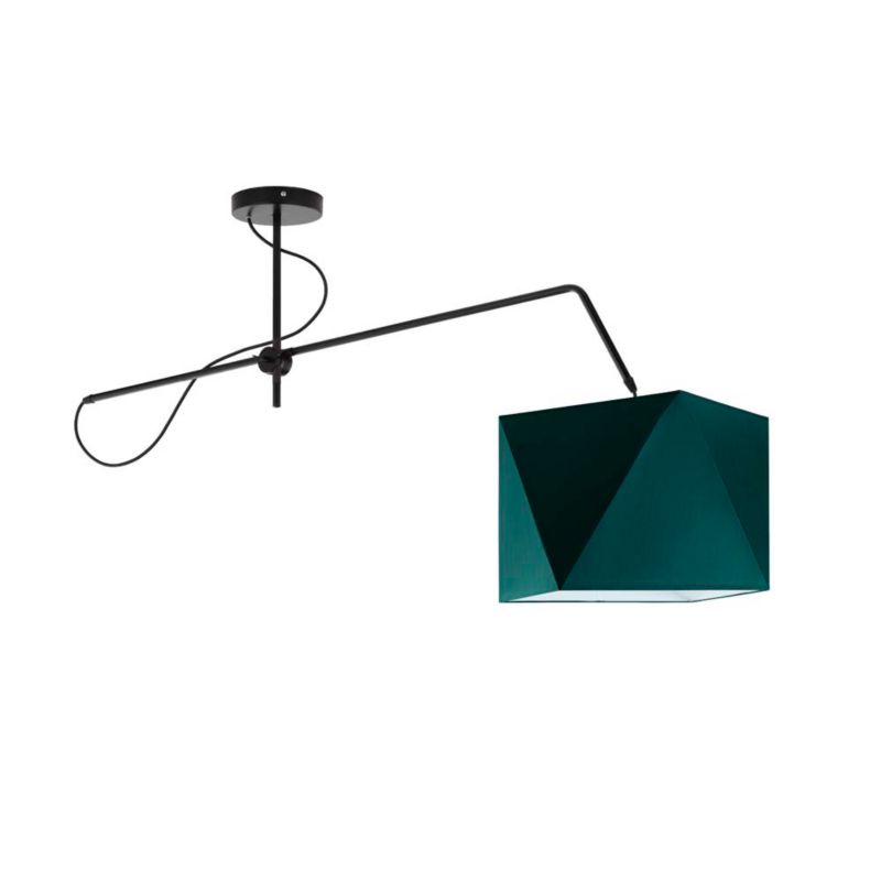 Lampa wisząca Volta Light Factory sufitowa regulowana z abażurem diament Butelkowa zieleń MODERN 1szt.