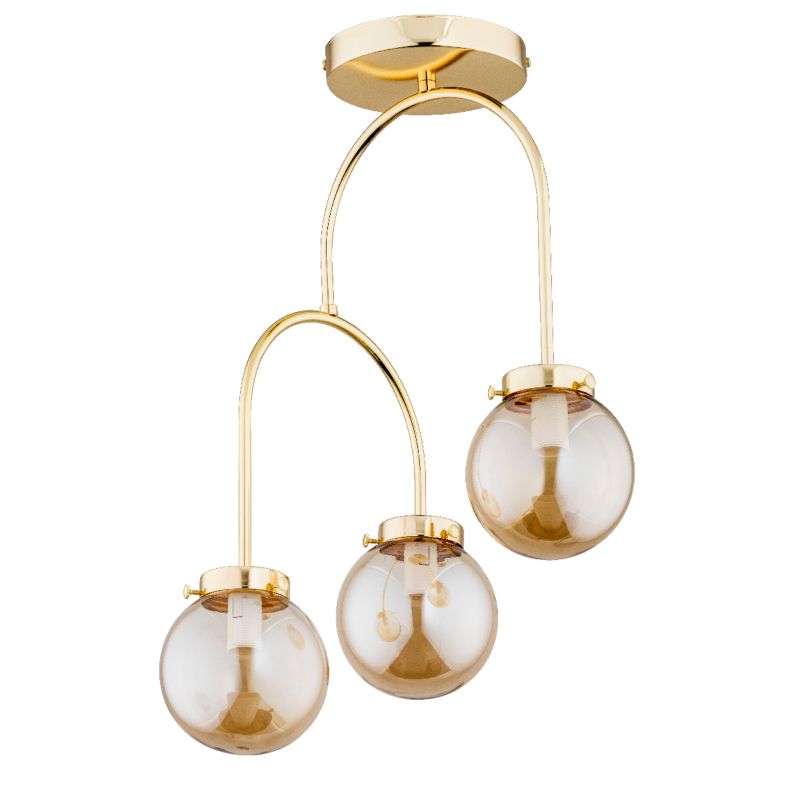 Lampa wisząca zwisające ramiona Alfa REVE mosiężno-złota 3xE14x10W IP20 wym:57x33x40cm - 1 szt.