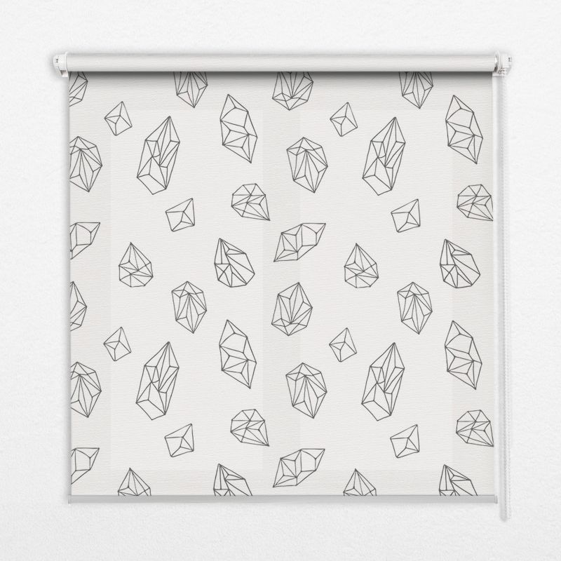 Roleta Do Okien Tulup 110x140 cm Kształty Geometryczne Montaż do ściany/sufitu 1 szt.