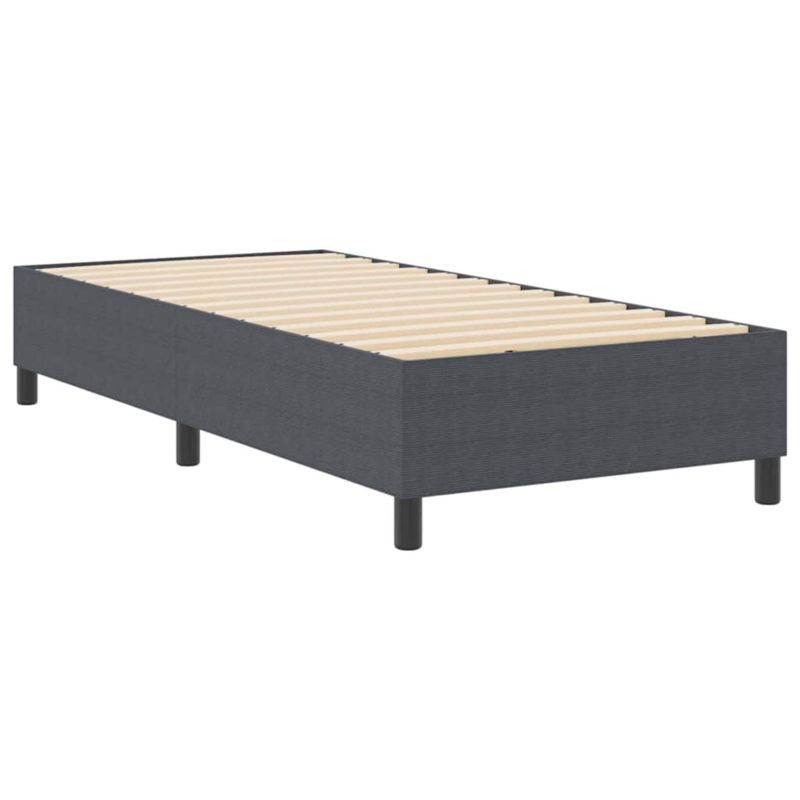 Łóżko tapicerowane WaszeMeble 90x190 cm Ciemnoszary sztruks WM-3337383 1 szt.