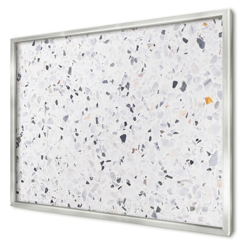 Magnetyczna tablica ozdobna Wallfluent 70x50 Terrazzo styl w srebrnej ramie 1szt
