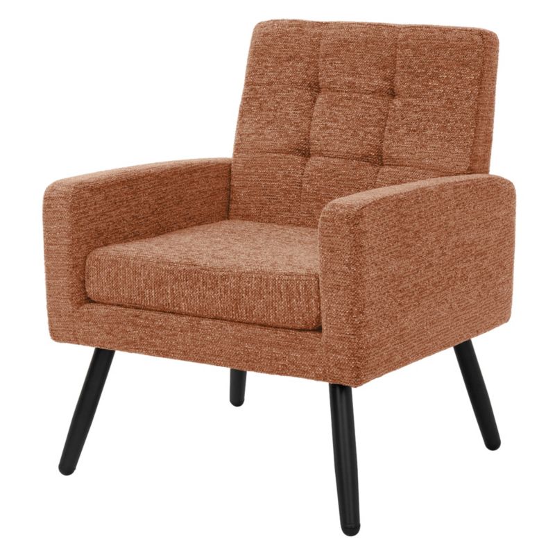 Fotel tapicerowany ML Design plecione obicie z podłokietnikami czerwony stalowe nogi wypoczynkowy, stali udźwig do 150 kg 1 szt