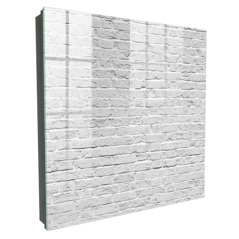 Wieszak Na Klucze Zamykany Tulup 30x30 cm Ceglana ściana - Czarna - Otwierana na prawo 1 szt.
