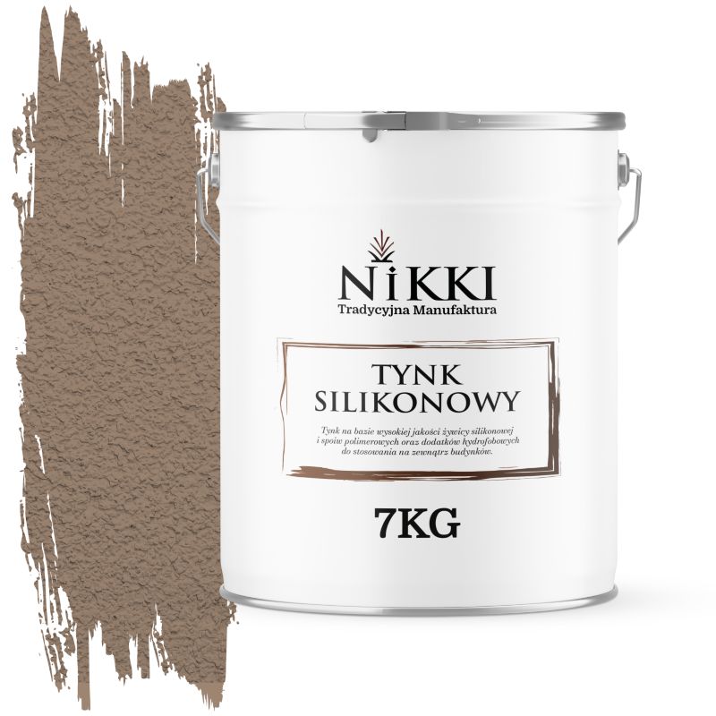 Tynk Silikonowy NIKKI do Elewacji i Fasad Baranek Orzechowy F535 1,5mm 7KG