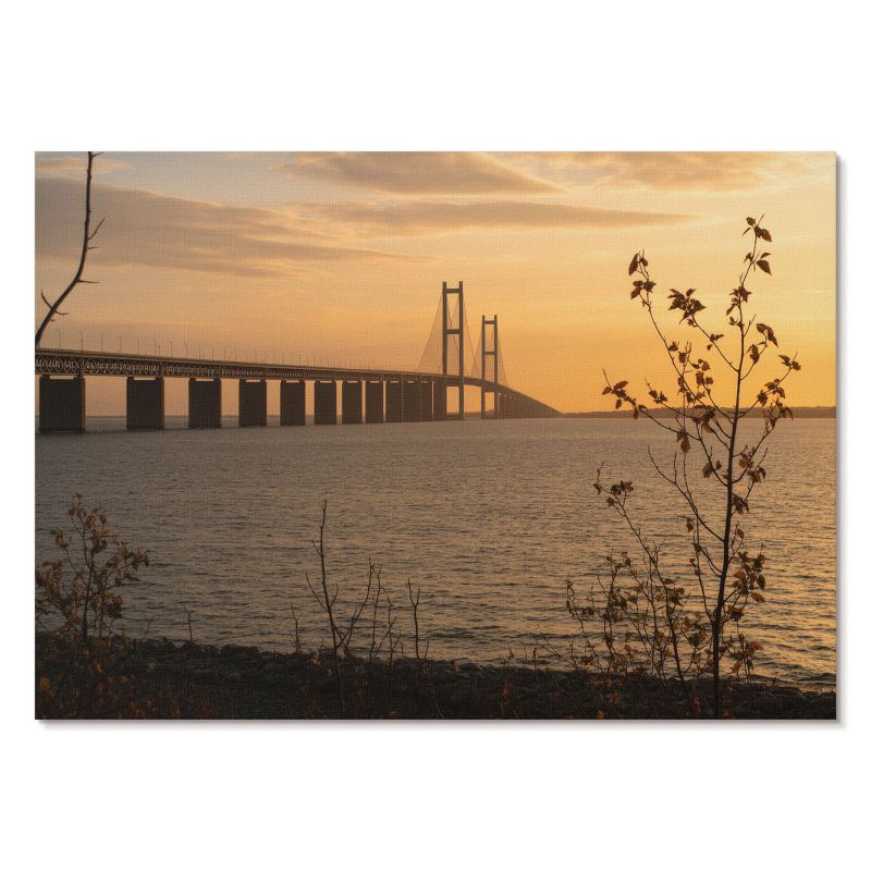 Nowoczesny Plakat na Płótnie Tulup 29,7x21 cm (A4) Most zachód Do salonu, biura, sypialni 1 szt.