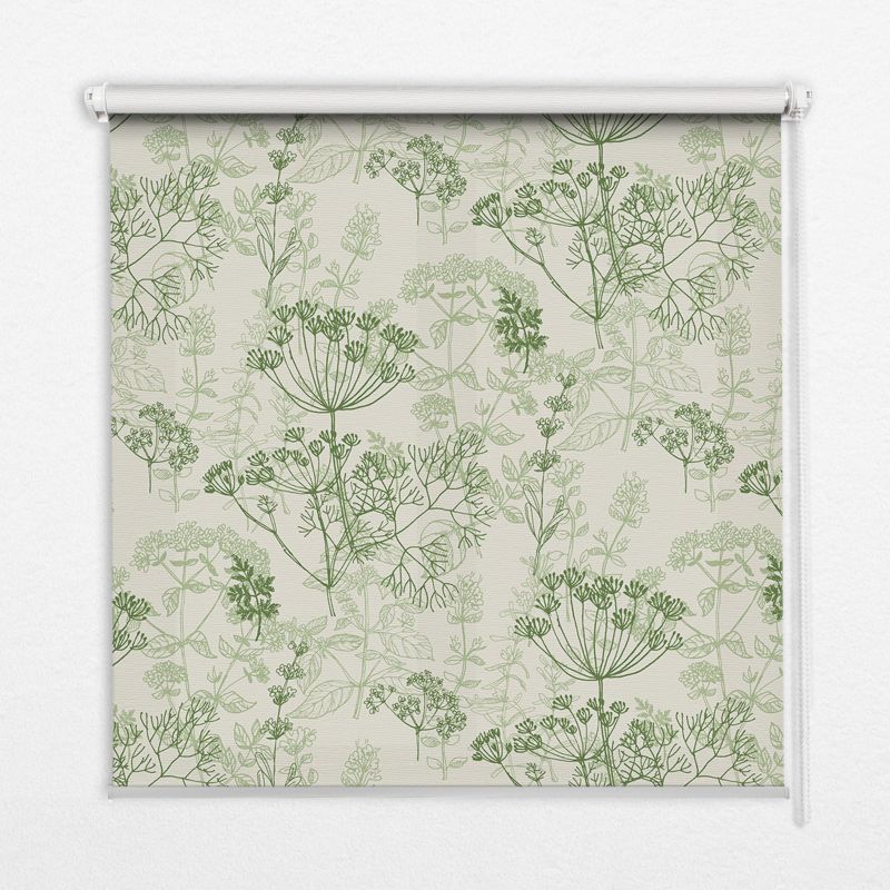Osłona Okienna Tulup 100x140 cm Zielone Rośliny Montaż do ściany/sufitu 1 szt.