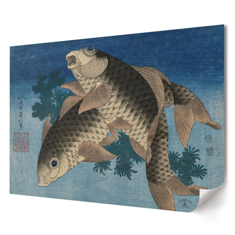 Plakat Wallfluent Format A4 Karp w wodorostach Artysta Hokusai 1 szt.