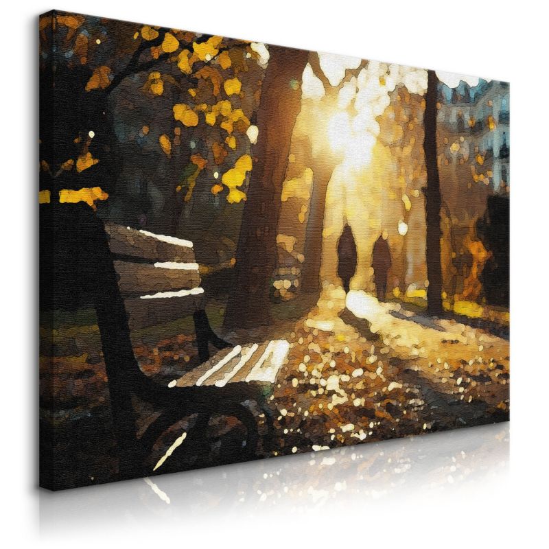 Obraz Muralo Jesienny Park Słońce Malarstwo Natura 30x20 cm 1 szt.