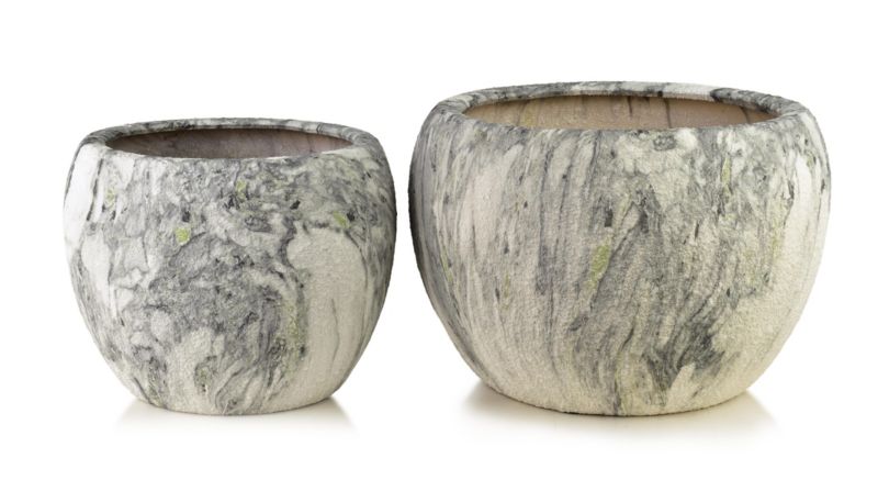 Osłonki ceramiczne MONDEX NEVA 51x51x35/38x38x30 szare 2 szt.
