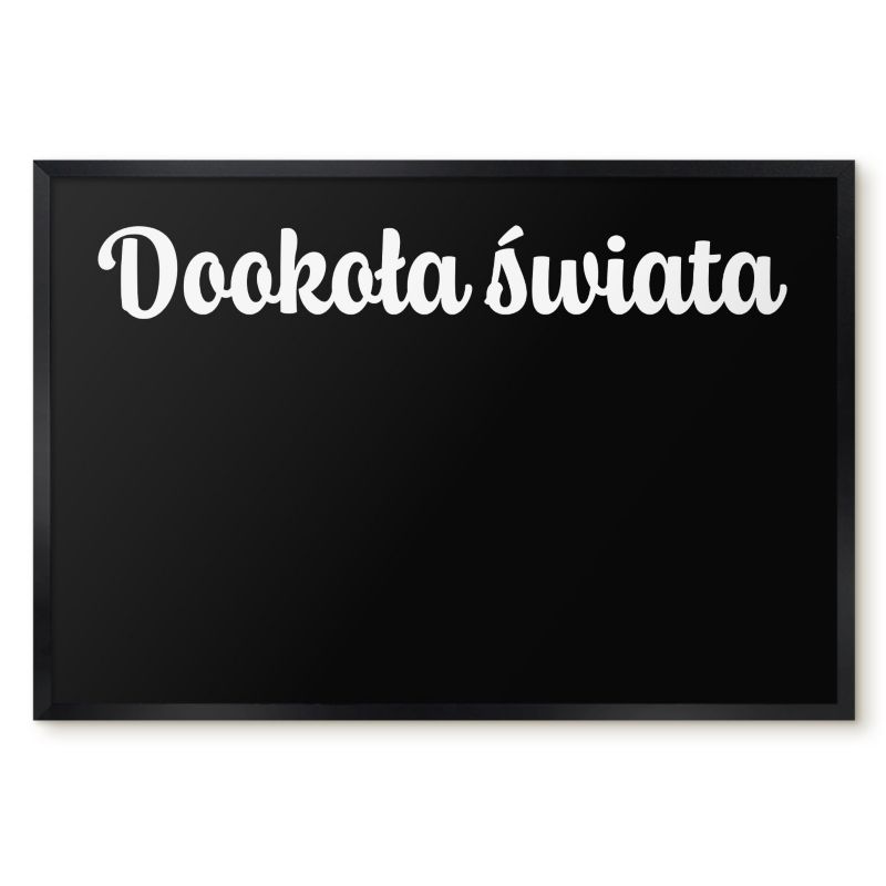 Tablica Magnetyczna Do Biura Tulup 60x40 cm Dookoła świata 6 - Czarna rama Do salonu, sypialni 1 szt.
