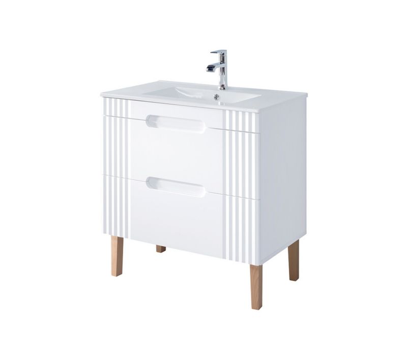 Zestaw mebli łazienkowych 80cm Comad Fiji White z umywalką 1szt