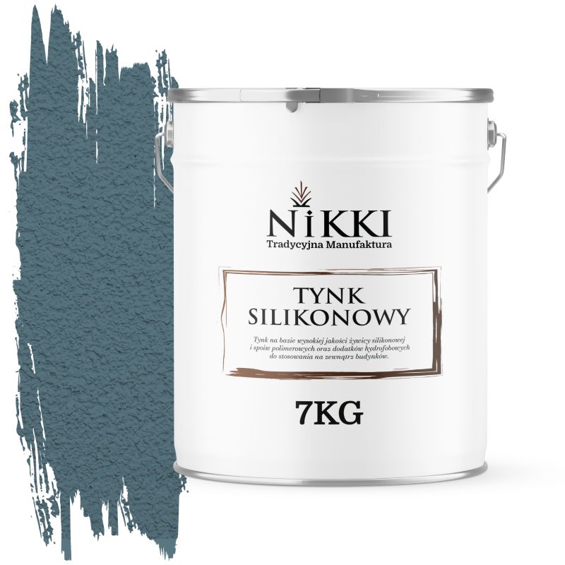 Tynk Silikonowy NIKKI do Elewacji i Fasad Baranek Granatowy F136 1,5mm 7KG