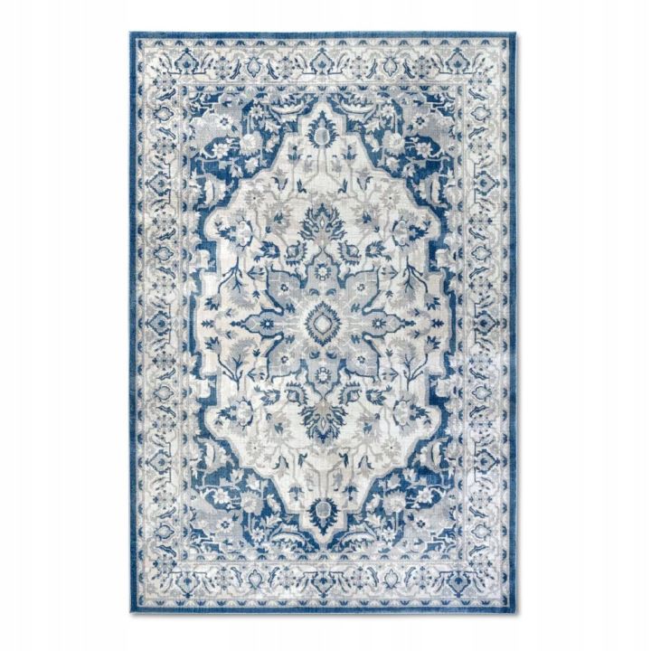 Dywan Villeroy&Boch Gabrielle 120x170 cm, klasyczny wzór niebiesko kremowy, z poliestru, do salonu, 1 szt.