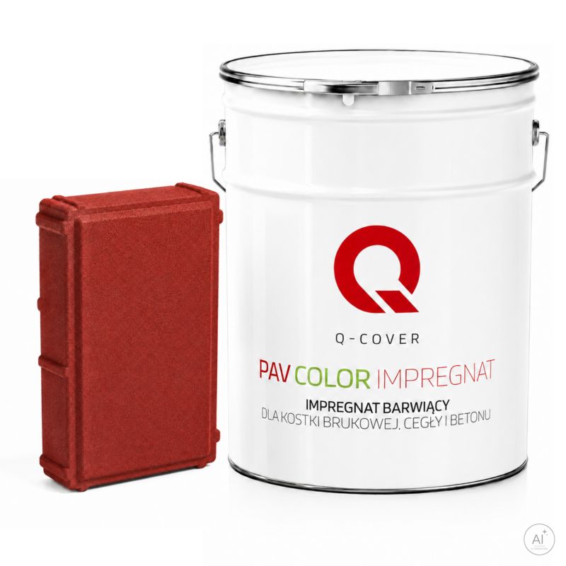 Impregnat Barwiący do Kostki Brukowej Cegły Betonu Q-Cover Pomidorowy czerwony RAL3013 10L