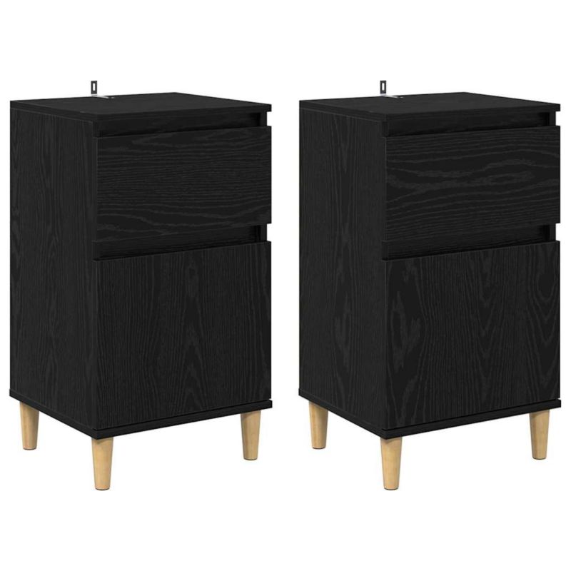 Szafki nocne WaszeMeble czarny dąb WM-881238 2 szt.